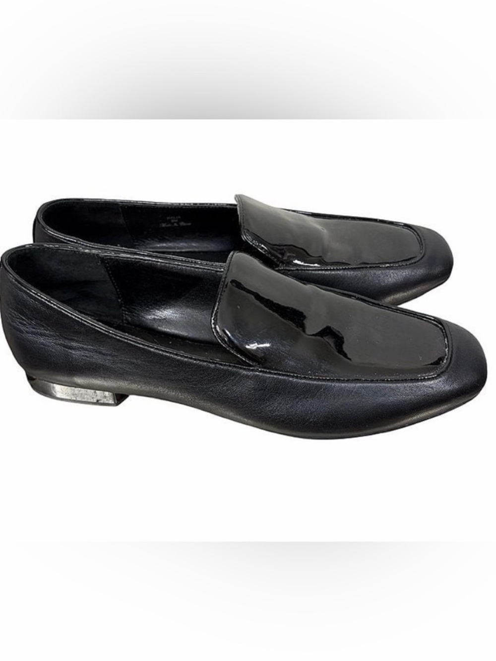 Donald J Pliner HALIS Black Leather Slip-On Loafers Womens Size 8